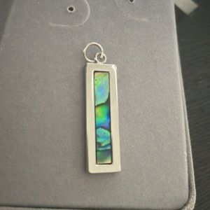 NEW Abalone shell pendant in silver tone